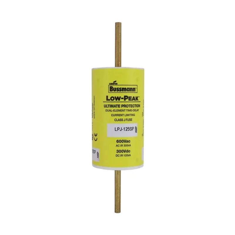Eaton Centred Tag Fuse 125A Current Rating 1.5 x 5.75 in 600V AC Time Delay Dual Element LPJ-125SP