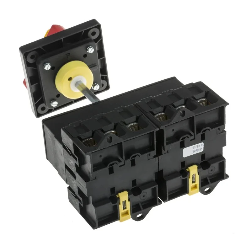 RS PRO 6-Pole DIN Rail Isolator Switch Red Handle IP65, 125A, 90 kW IP65