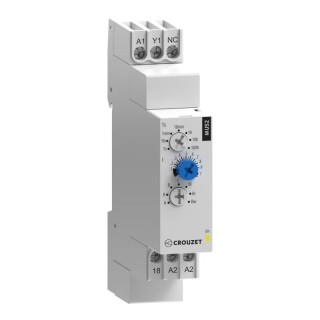 Crouzet MUS2 Series DIN Rail Timer Relay, 1-Contact, Multifunction, 0.1 s to 100 h, 20V AC and 240V AC MUS2