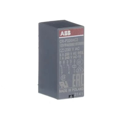 ABB PCB Power Relay 230V AC Coil, 8A Switching Current, SPDT 1SVR405601R3000 CR-P230AC2