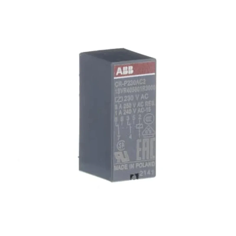 ABB PCB Power Relay 230V AC Coil, 8A Switching Current, SPDT 1SVR405601R3000 CR-P230AC2