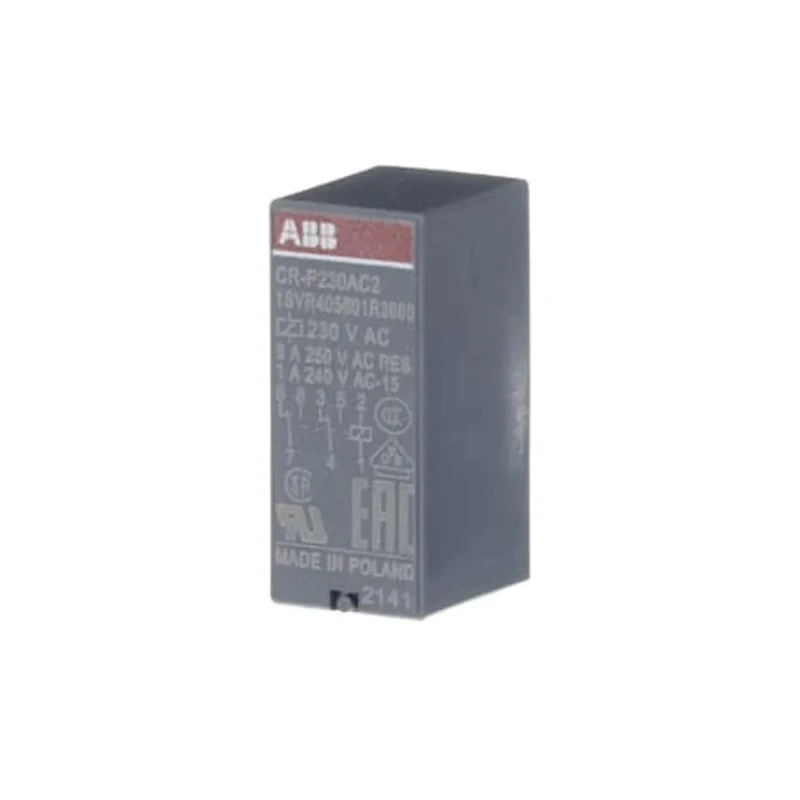 ABB PCB Power Relay 230V AC Coil, 8A Switching Current, SPDT 1SVR405601R3000 CR-P230AC2