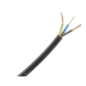 RS PRO 3 Core Power Cable Black 0.75mm² 70°C PVC Jacket 100m 300/500V 775-6101
