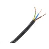 RS PRO 3 Core Power Cable Black 0.75mm² 70°C PVC Jacket 100m 300/500V 775-6101