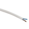 RS PRO 2 Core Power Cable White 0.5mm² 70°C PVC Jacket 100 m 300V 775-6081