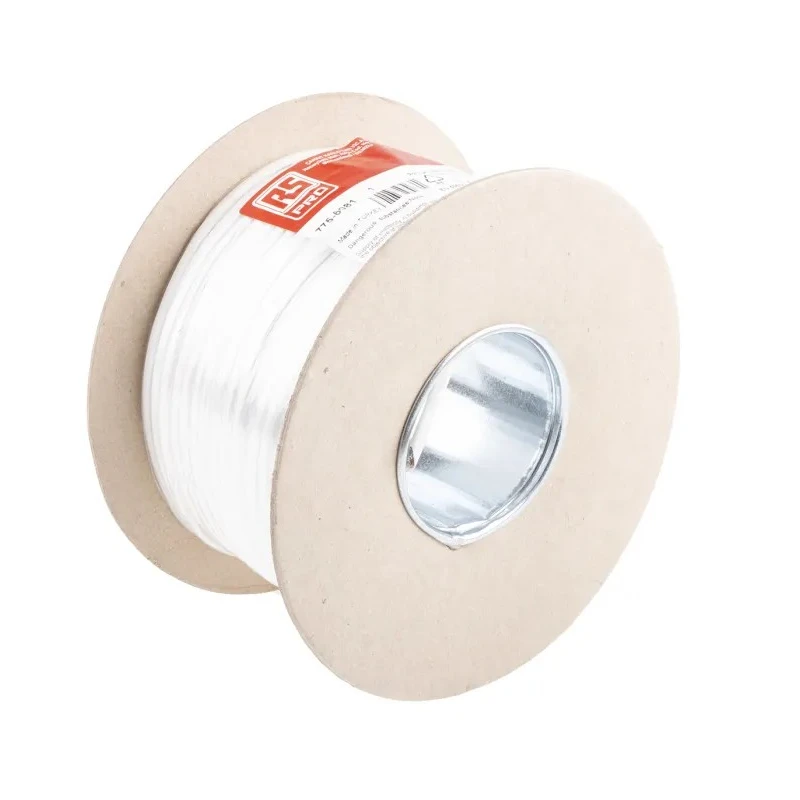 RS PRO 2 Core Power Cable White 0.5mm² 70°C PVC Jacket 100 m 300V 775-6081