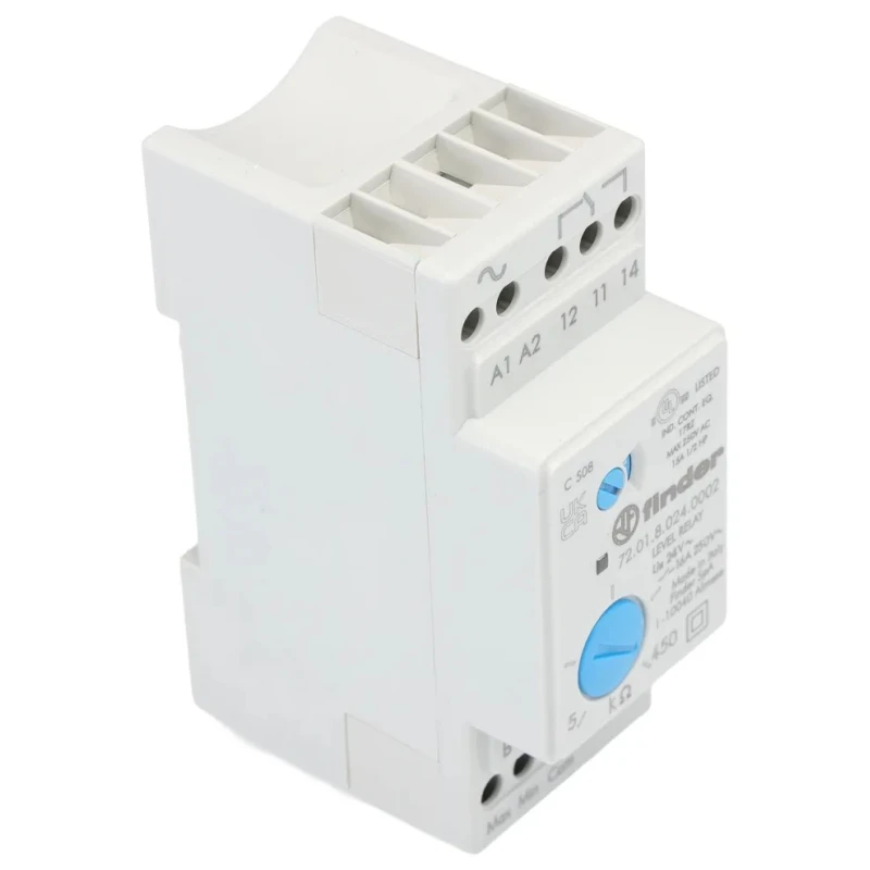 Finder Monitoring Relay, 1 Phase, SPDT Contact, DIN Rail Mount, 24V AC/DC, 16A, RoHS Certified 72.01.8.024.0002