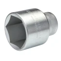 STAHLWILLE 3/4 in Drive 46 mm 6 Point Square Socket, Chrome Finish, 73mm Overall Length 05010046
