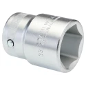 STAHLWILLE 3/4 in Drive 33 mm 6 Point Square Chrome Plated Steel Socket, 60mm Overall Length 05010033