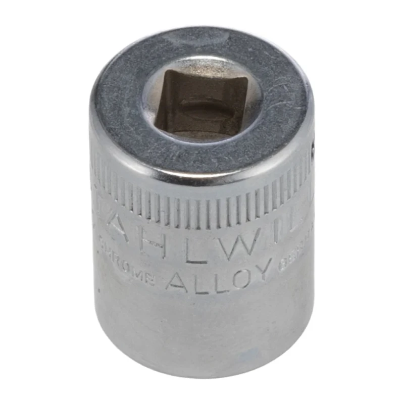 STAHLWILLE 1/4 in Drive 13 mm 12 Point Square Socket, Chrome Finish, 23mm Overall Length 01030013