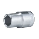 STAHLWILLE 1/2 in Drive 13 mm 6 Point Square Chrome Finish Socket, 38mm Overall Length 03030013