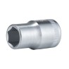 STAHLWILLE 1/2 in Drive 13 mm 6 Point Square Chrome Finish Socket, 38mm Overall Length 03030013