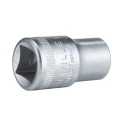 STAHLWILLE 1/2 in Drive 13 mm 6 Point Square Chrome Finish Socket, 38mm Overall Length 03030013
