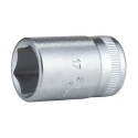STAHLWILLE 1/2 in Drive 17 mm 6 Point Square Socket, Chrome Finish, 38mm Overall Length 03030017