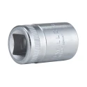 STAHLWILLE 1/2 in Drive 17 mm 6 Point Square Socket, Chrome Finish, 38mm Overall Length 03030017