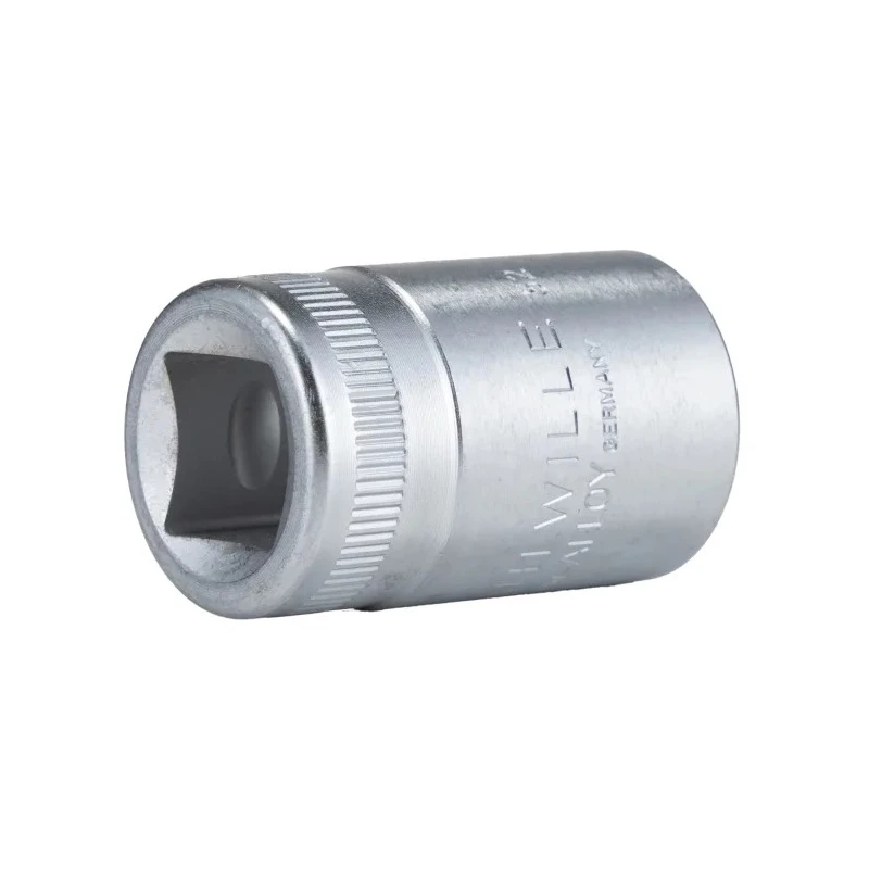 STAHLWILLE 1/2 in Drive 17 mm 6 Point Square Socket, Chrome Finish, 38mm Overall Length 03030017