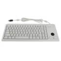 Cherry Wired USB Compact Trackball Keyboard 83 Keys QWERTY US Layout Grey Industrial Grade G84-4400LUBEU-0