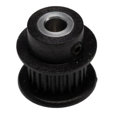 RS PRO Timing Belt Pulley Glass Filled Polycarbonate, Aluminium 6 mm Belt Width, 2 mm Pitch, 22 Tooth PP22MXL025MI