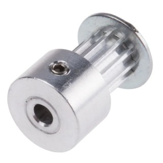 RS PRO Timing Belt Pulley Aluminium 6.4 mm Belt Width 2 mm Pitch 12 Tooth P12MXL025FB