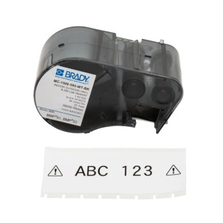 Brady Black on Black White Label Printer Tape 7.62 m Length 38.1 mm Width MC-1500-595-WT-BK