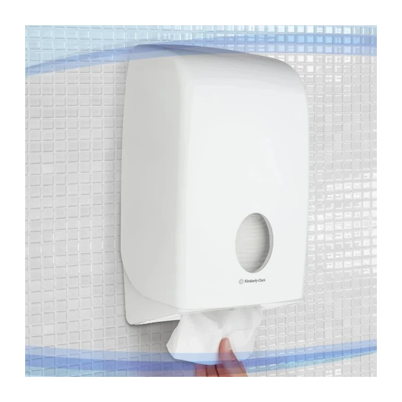 Aquarius Plastic White Wall Folded Towel Hand Towel Dispenser 274 mm x 418 mm x 399 mm 6945
