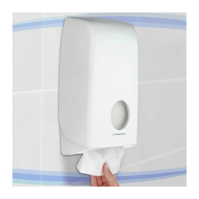 Aquarius White Plastic Toilet Paper Dispenser 170 mm Depth x 350 mm Height x 380 mm Width 6946