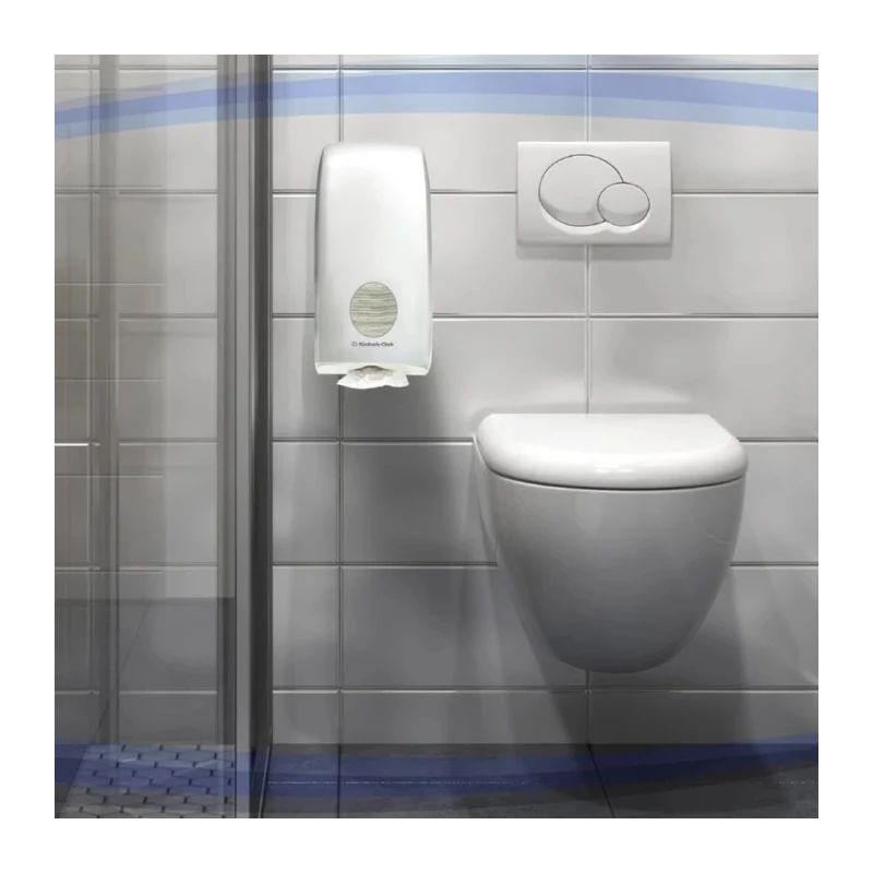 Aquarius White Plastic Toilet Paper Dispenser 170 mm Depth x 350 mm Height x 380 mm Width 6946