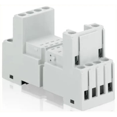 ABB 250V 16A Switching Current DIN Rail Relay Socket for CR-P Series PCB Relays 1SVR405651R1000 CR-M2SS