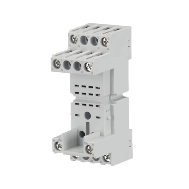 ABB 250V 16A Switching Current DIN Rail Relay Socket for CR-P Series PCB Relays 1SVR405651R1000 CR-M2SS