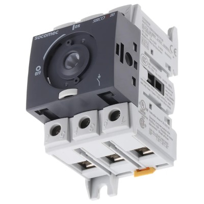 Socomec 3-Pole DIN Rail Isolator Switch, IP20, 80A, 37 kW, Sirco M Series 