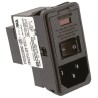 TE Connectivity IEC Filter 250V AC 10A Snap-in Male 2 Pole 2 Fuse Spade PS0S0DBX0