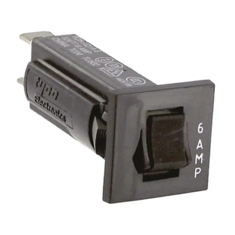 TE Connectivity Thermal Circuit Breaker W28-XQ1A-6 6A Current Rating 1-Pole Direct Mount, 240V AC, 50V DC