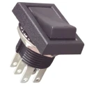 TE Connectivity DPDT On-On On-On Rocker Switch Panel 3A 125V AC 32V DC Black TRD23N10QC04