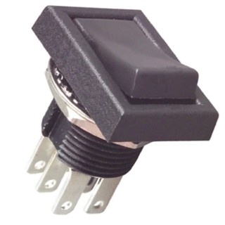 TE Connectivity DPDT On-On On-On Rocker Switch Panel 3A 125V AC 32V DC Black TRD23N10QC04