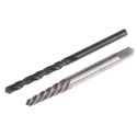 RS PRO 2 Piece Plastic Steel Screw Extractor Set with No 3 and 4.2 mm Extractors 779-8833