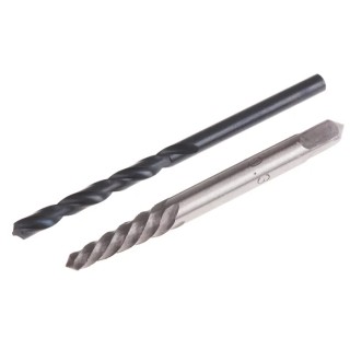 RS PRO 2 Piece Plastic Steel Screw Extractor Set with No 3 and 4.2 mm Extractors 779-8833