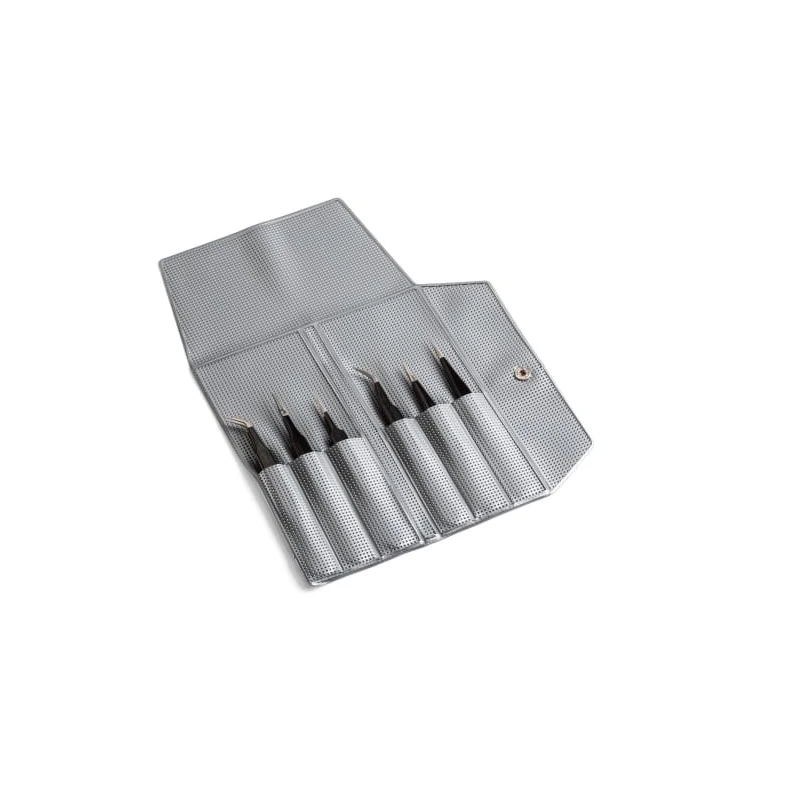 ideal-tek 120mm Stainless Steel Flat ESD Safe Tweezer 19.K6F.SA.NE
