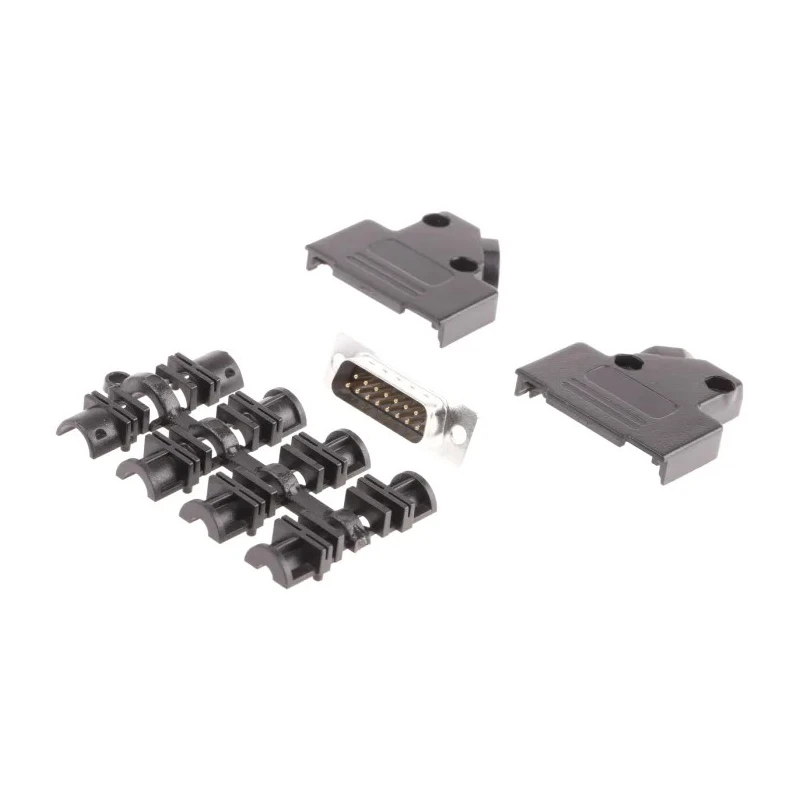 MH Connectors 15 Way 45° D-Sub Connector Plastic Housing, 250V, 5A Current MHD45PPK