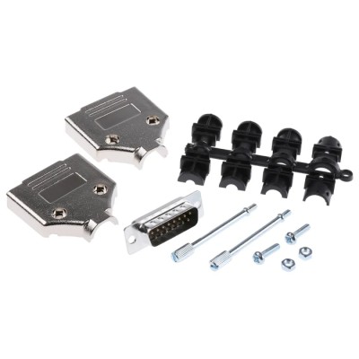 MH Connectors 15 Way Straight D-Sub Connector 250V 5A MHDTPK15-DB15P-K