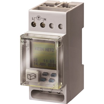Siemens Digital 7LF4 DIN Rail Time Switch 230V AC Single Channel SPDT Contact 7LF4531-0