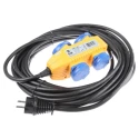 brennenstuhl Powerblock Water-Jet Protected Extension Lead 10 m 4 Socket Type F German Schuko 230V IP44 1151740010