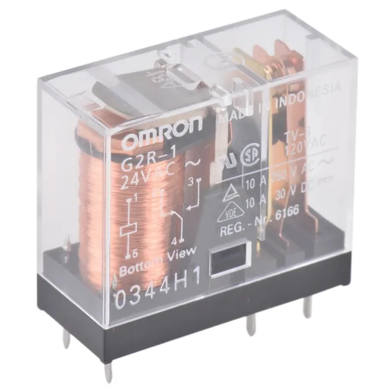Omron Power Relay PCB Mount SPST 24V AC Coil 10A Switching Current G2R-1 AC24