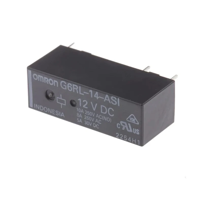Omron Power Relay PCB Mount SPDT 12V DC Coil 10A Switching Current G6RL-14-ASI DC12