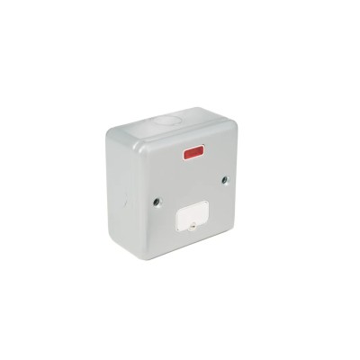 MK Electric 13A 1 Gang Fused Spur with Neon Indicator, Surface Mount, UK Standard K983ALM