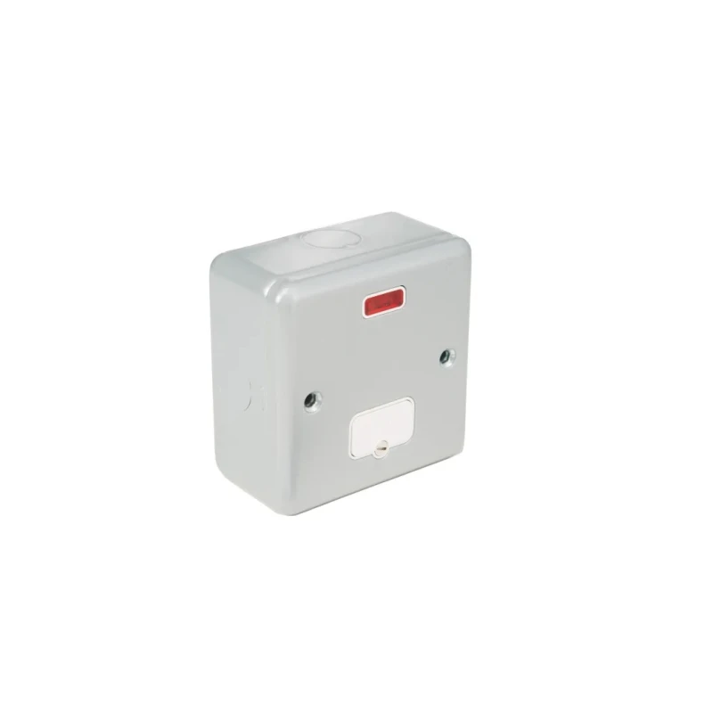 MK Electric 13A 1 Gang Fused Spur with Neon Indicator, Surface Mount, UK Standard K983ALM