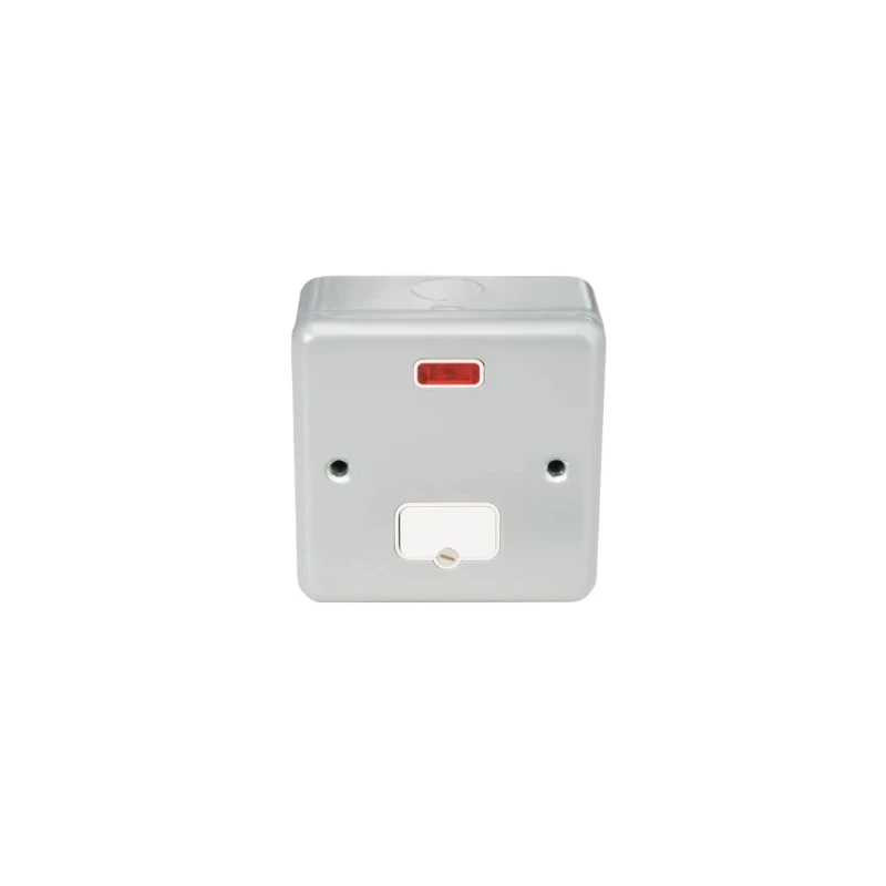 MK Electric 13A 1 Gang Fused Spur with Neon Indicator, Surface Mount, UK Standard K983ALM