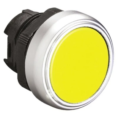 Lovato Electric Platinum Series Yellow Spring Return Push Button Head 22 mm Cutout IP67 IP66 IP69K LPCB105