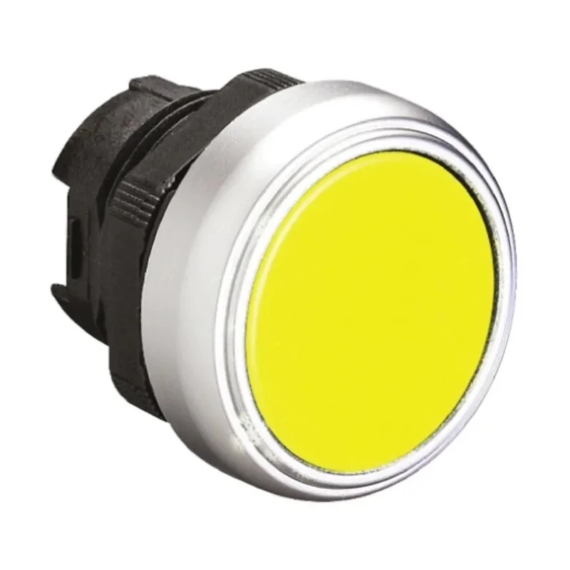Lovato Electric Platinum Series Yellow Spring Return Push Button Head 22 mm Cutout IP67 IP66 IP69K LPCB105