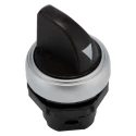 Lovato Electric Platinum Series 2 Position Selector Switch Head, 22 mm Cutout, Black Handle, IP69K, IP67, IP66 LPCS120