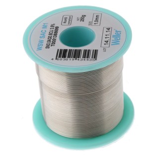 Weller Lead Free Solder Wire 1 mm Diameter 250 g Spool Rosin Flux Core 217°C Melting Point T0051388699